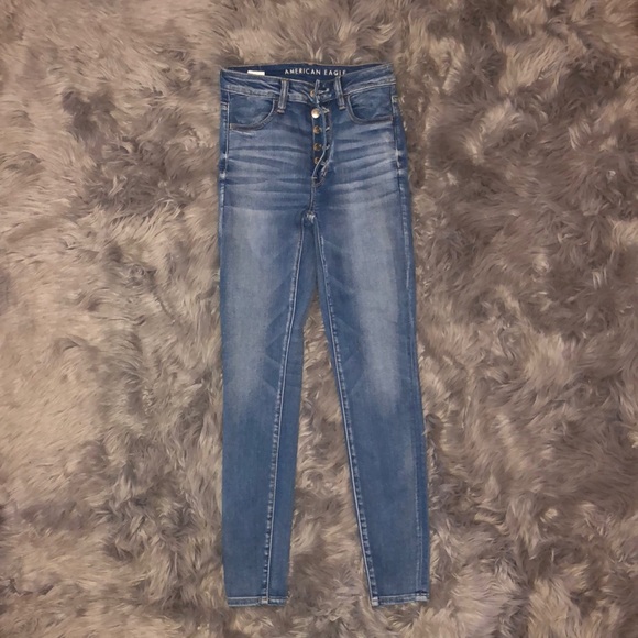 American Eagle Outfitters Denim - American Eagle button front fly skinny jeans Sz 2